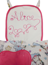 Carica l'immagine nel visualizzatore di Gallery, Grembiule bambina UNICORNI personalizzato con nome,Made in Italy