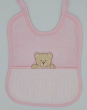 Carica l'immagine nel visualizzatore di Gallery, Bavaglino Orsetto 2 colori cotone 100% Made in Italy possibilità di personalizzazione