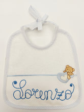 Carica l'immagine nel visualizzatore di Gallery, Bavaglino neonato SWEET 2 colori cotone 100% Made in Italy possibilità di personalizzazione