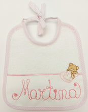 Carica l'immagine nel visualizzatore di Gallery, Bavaglino neonato SWEET 2 colori cotone 100% Made in Italy possibilità di personalizzazione