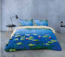 Carica l'immagine nel visualizzatore di Gallery, Lenzuola copriletto matrimoniale stampa digitale ARTE cotone 100% Made in Italy