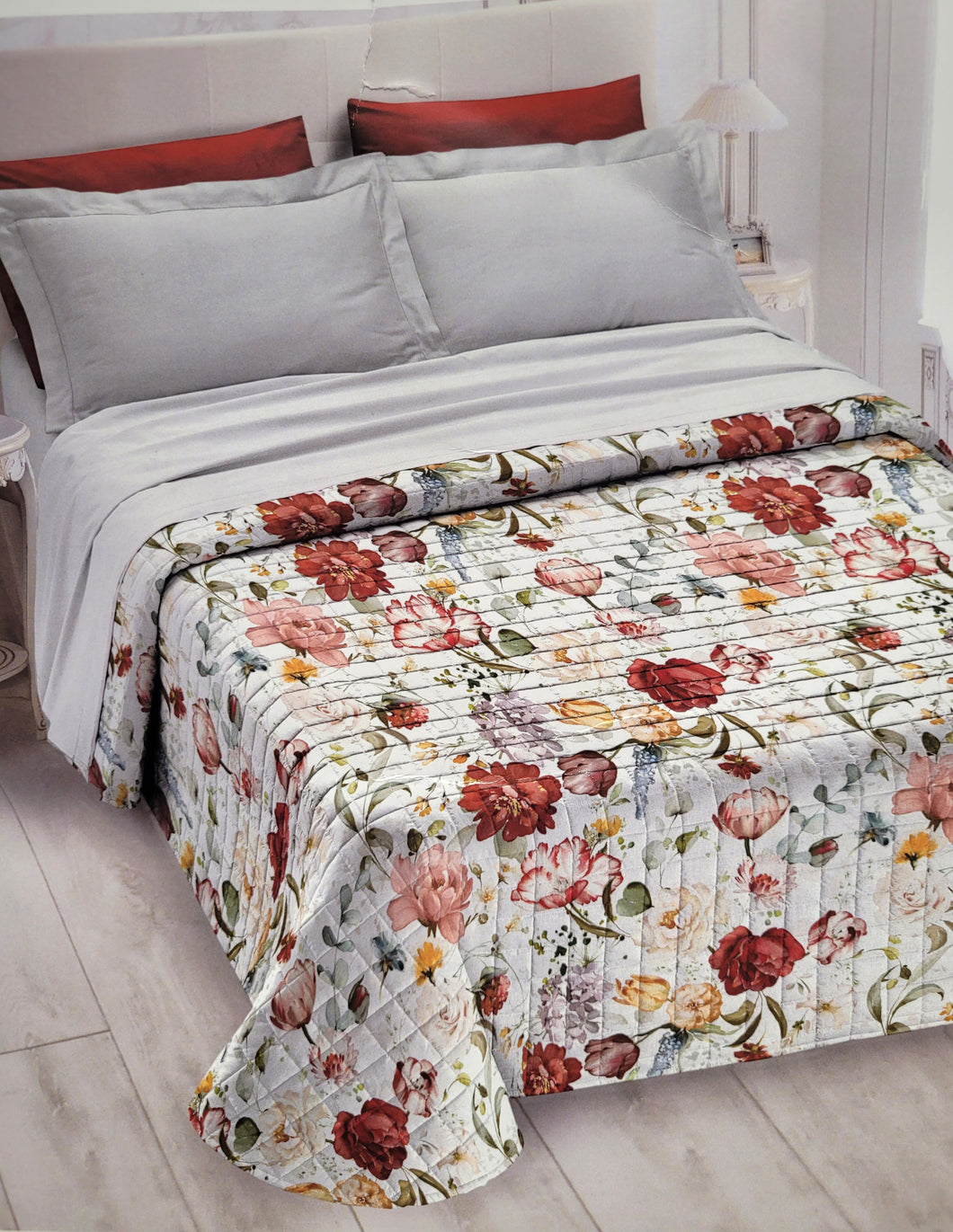 Quilt matrimoniale PRIMAVERA stampa digitale Made in Italy 🇮🇹