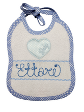 Carica l'immagine nel visualizzatore di Gallery, Bavaglino neonato BABY 2 colori cotone 100% Made in Italy  possibilità di personalizzazione
